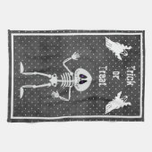 かわいいスケルトンハロウィーン キッチンタオル (横)