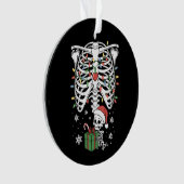 かわいいスケルトンベビークリスマス妊婦のママ妊娠 オーナメント (正面)