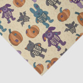 かわいいスケルトン動物とカボチャのハロウィーン 薄葉紙 (詳細)