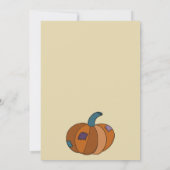 かわいいスケルトン動物とカボチャハローウィンパーティ 招待状 (裏面)