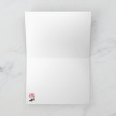 かわいいスケルトン新郎新婦結婚の写真 カード (内部)