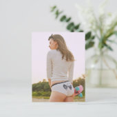 かわいいスケーターガール下着モデルはがき ポストカード (スタンド正面)