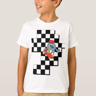 かわいいスケーターガール キッズTシャツ - 遊び心とクールさが融合 Tシャツ