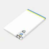 かわいいスケーター猫のメモ帳 ポストイット (アングル)