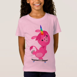 かわいいスケートボードのキャラクター・ユニコーンの子供Tシャツ Tシャツ