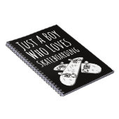 かわいいスケートボードのギフト　少年　子供　ギフト ノートブック (右側)