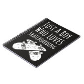 かわいいスケートボードのギフト　少年　子供　ギフト ノートブック (左側)