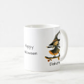 かわいいスケートボードウィッチハロウィーン コーヒーマグカップ (正面右)
