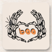 かわいいスケートンハンズハロウィ結婚したーン コースター (正面)