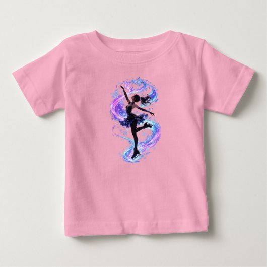 かわいいスケート少女 ベビーTシャツ (正面)
