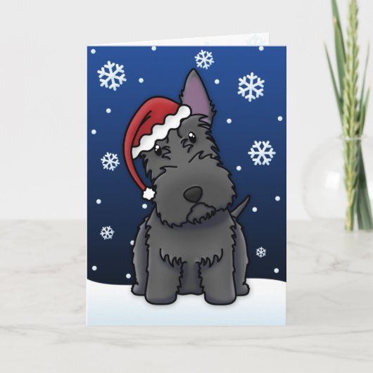 かわいいスコッチクリスマスカード シーズンカード (正面)