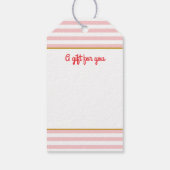 かわいいスコットランド犬のクリスマス名前をカスタムするピンク ギフトタグ (裏面)