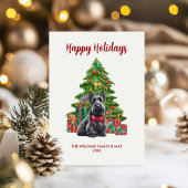 かわいいスコティッシュテリアの犬家族のクリスマス シーズンカード