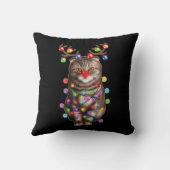 かわいいスコティッシュフォールドおもしろいクリスマスホリデーギフト クッション (裏面)