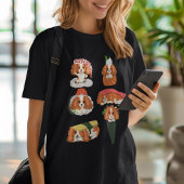 かわいいスシスカライヤーキングチャールズスパニエル犬 Tシャツ