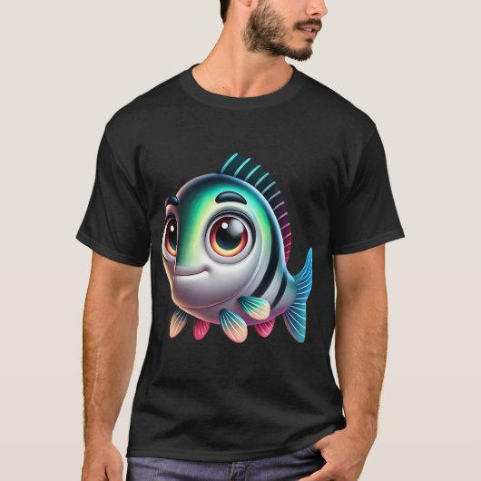 かわいいスズキの魚 Tシャツ (正面)