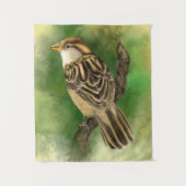 かわいいスズメのタペストリー小鳥 タペストリー (正面)