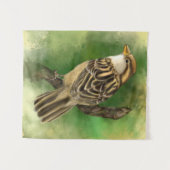 かわいいスズメのタペストリー小鳥 タペストリー (正面(横))