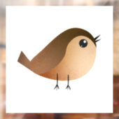 かわいいスズメの鳥のキャラクター ウィンドウサイン (シート2)