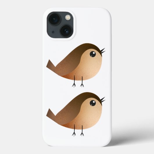 かわいいスズメの鳥のキャラクター Case-Mate iPhoneケース (裏面)