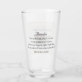 かわいいスズメの鳥の写真バイブル聖句タンシンプルタン タンブラーグラス (裏面)