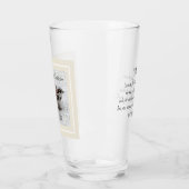 かわいいスズメの鳥の写真バイブル聖句タンシンプルタン タンブラーグラス (左)