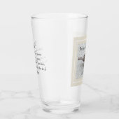 かわいいスズメの鳥の写真バイブル聖句タンシンプルタン タンブラーグラス (右)
