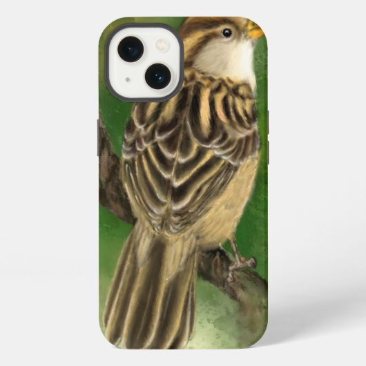 かわいいスズメのiPhoneケース iPhoneケース (裏面)