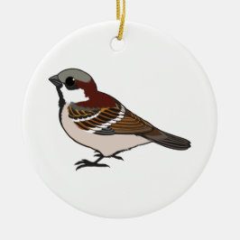 かわいいスズメ セラミックオーナメント
