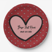 かわいいスタイリスト スイートハートパーティー用品テンプレート ペーパープレート (正面)