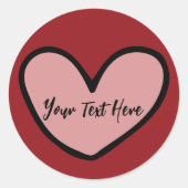 かわいいスタイリスト スイートハートパーティー用品テンプレート ラウンドシール (正面)