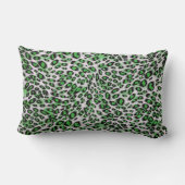 かわいいスタイリッシュグエレガントリーンヒョウアニマルプリント ランバークッション (裏面)