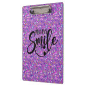 かわいいスタイリッシュグリッター常時スマイルエレガント クリップボード (左)