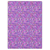 かわいいスタイリッシュグリッター常時スマイルエレガント クリップボード (裏面)