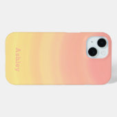 かわいいスタイリッシュトレンディーピンクと黄ガーリー色 Case-Mate iPhoneケース (裏面 (横))