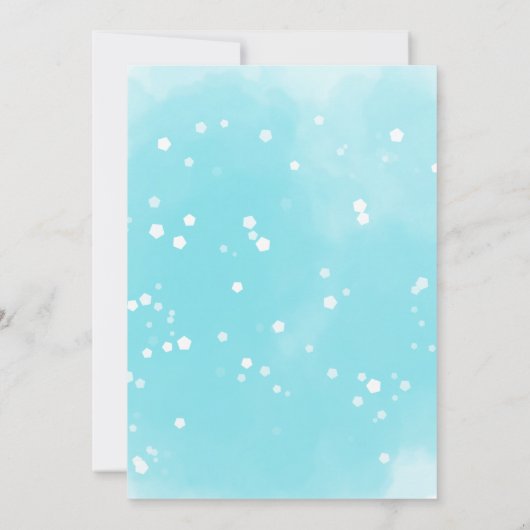 かわいいスタイリッシュ冬の森の動物の赤ちゃんシャワー 招待状 (裏面)