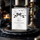 かわいいスタイリッシュ小さなブー幽霊ボウベビーガールシャワー 招待状