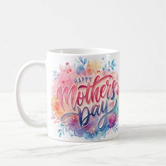 かわいいスタイリッシュ母親の日 コーヒーマグカップ (左)