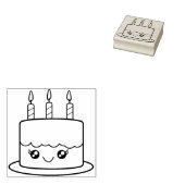 かわいいスタイルお誕生日ケーキ ラバースタンプ (押印)