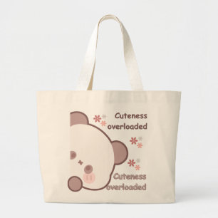 かわいいスタイルのイラストトートバッグ ラージトートバッグ