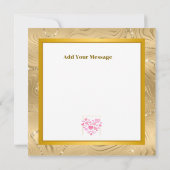 かわいいスタイルのピンクのハート ロマンチックなバレンタインデー カード (裏面)