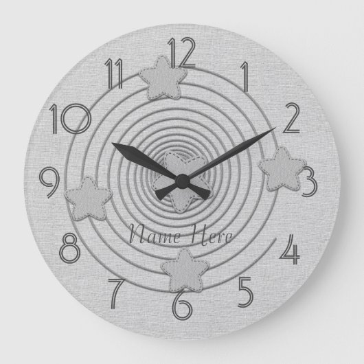 かわいいスタイルの星は一流の柱時計を加えます ラージ壁時計 (正面)