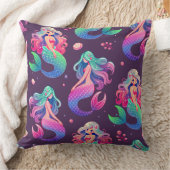 かわいいスタイルメルメイドシームレスパープル クッション (ブランケット)