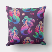 かわいいスタイルメルメイドシームレスパープル クッション (裏面)