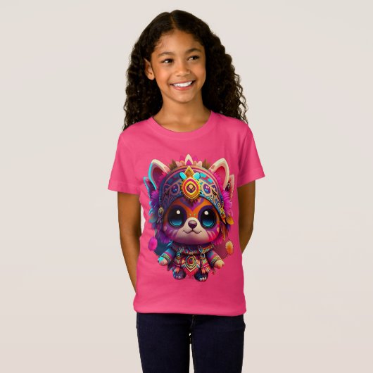 かわいいスタイル万華鏡のように千変万化するパターン カラフル Tシャツ (正面フル)