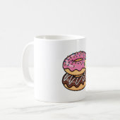 かわいいスタックドーナツのイラスト コーヒーマグカップ (正面左)