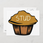 かわいいスタッドのマフィン ポストカード (正面/裏面)