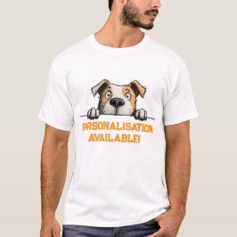 かわいいスタッフォードシャーブルテリアののぞき見 Tシャツ