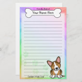 かわいいスタブルカーディガンウェルシュコーギー文房具 便箋