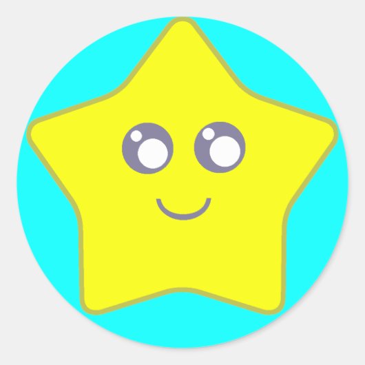 かわいいスターシール ラウンドシール (正面)